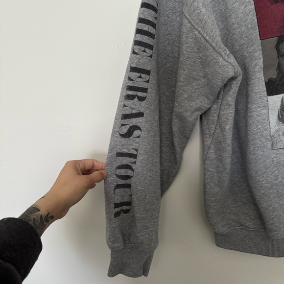 Taylor Swift Gray The Eras Tour  1/4 Zip-Up Sweater - Picture 5 of 15